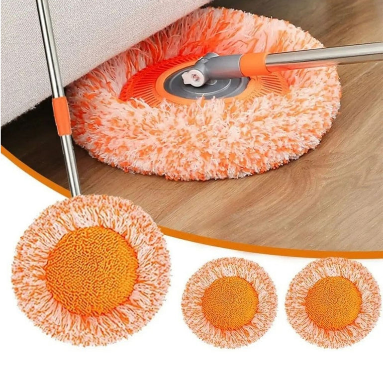 360° Rotating Microfiber Floor Mop – Adjustable Extendable Handle | Round Spin Mop for Home & Floor Cleaning