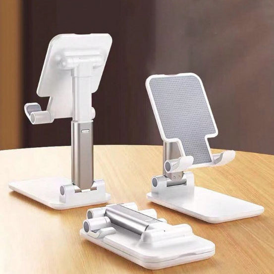 Adjustable Foldable Phone & Tablet Stand – Portable Desktop Holder, Multi-Angle & Height Adjustable Mount