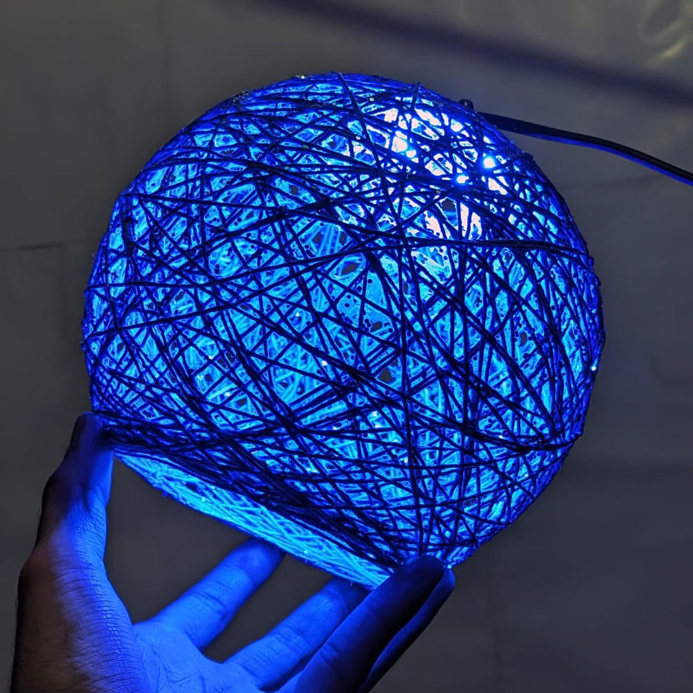 String Ball Lamp – Decorative Hanging Light, Boho Home Decor & Cozy Room Lighting
