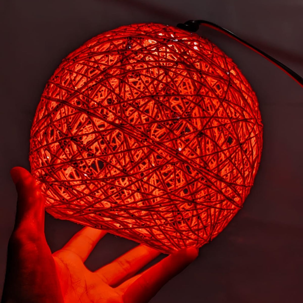 String Ball Lamp – Decorative Hanging Light, Boho Home Decor & Cozy Room Lighting