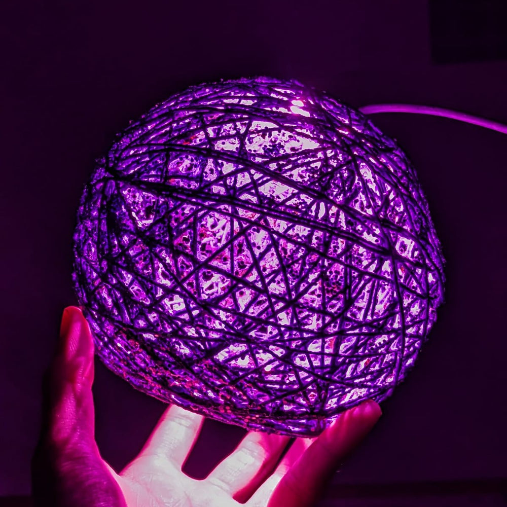 String Ball Lamp – Decorative Hanging Light, Boho Home Decor & Cozy Room Lighting