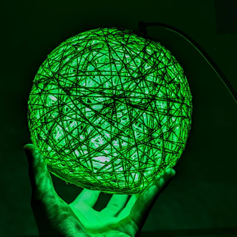 String Ball Lamp – Decorative Hanging Light, Boho Home Decor & Cozy Room Lighting