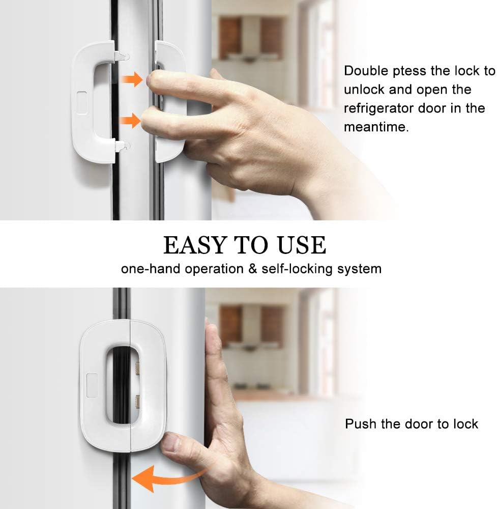 Child Safety Refrigerator Lock – Baby Proof Fridge & Appliance Safety Lock | Secure Home Safety Latch