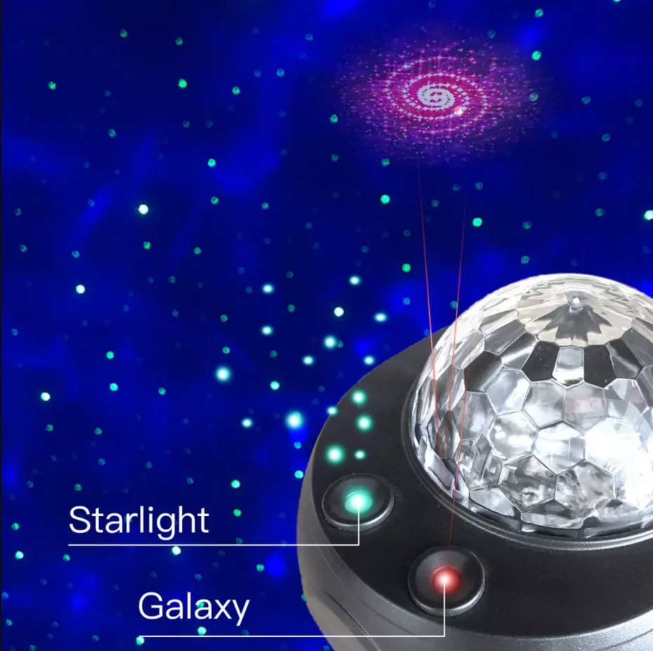 Colorful Galaxy Star Projector Night Light with Bluetooth Speaker, USB Music Player & Romantic Starry Sky Lamp