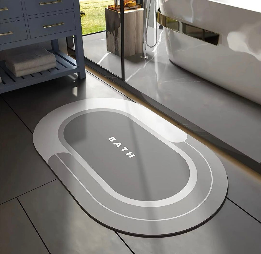 Modern Abstract Marble Bathroom Floor Mat 39×59cm – Non-Slip Waterproof Bath Rug, Stylish Washroom & Home Decor Mat