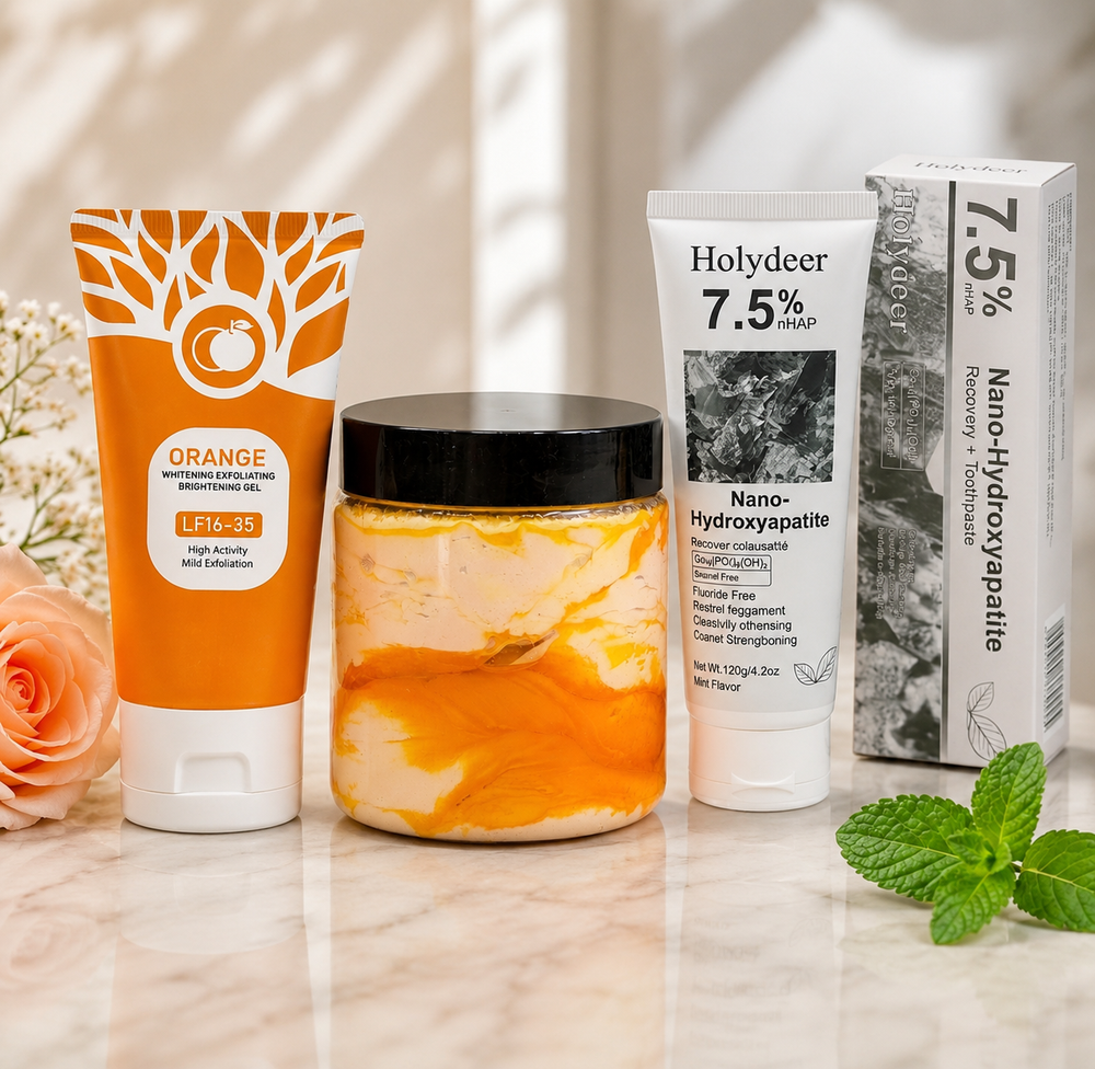 Premium Skincare Combo – Zafrani Cream 500ml, Orange Gel 100g & Nano Toothpaste 100g