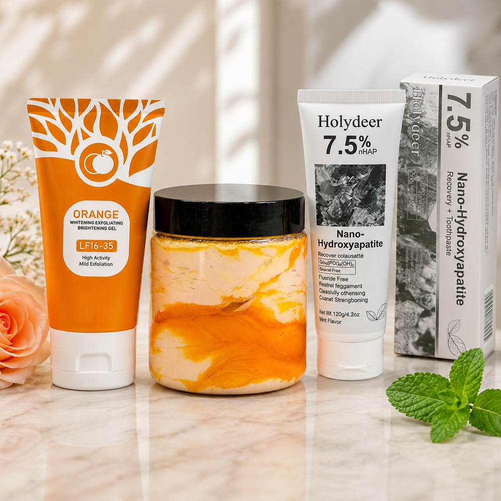 Premium Skincare Combo – Zafrani Cream 500ml, Orange Gel 100g & Nano Toothpaste 100g