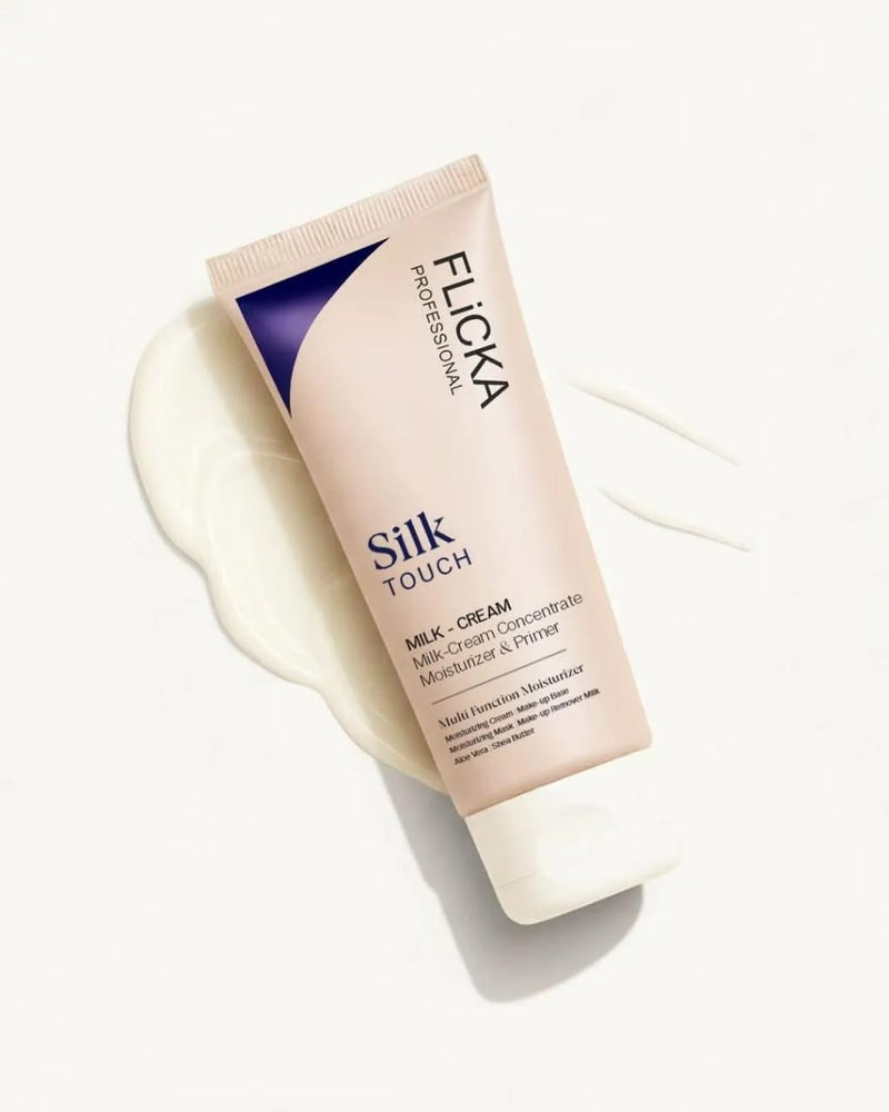 Flicka Silk Touch Milk Cream Primer & Moisturizer 60g – Hydrating Face Cream for Silky Smooth Skin & Long-Lasting Makeup