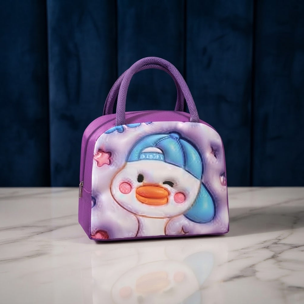 Cute Cartoon Duck Insulated Lunch Bag – Thermal Food Storage Tote, Reusable Lunch Box Bag & Portable Meal Carrier