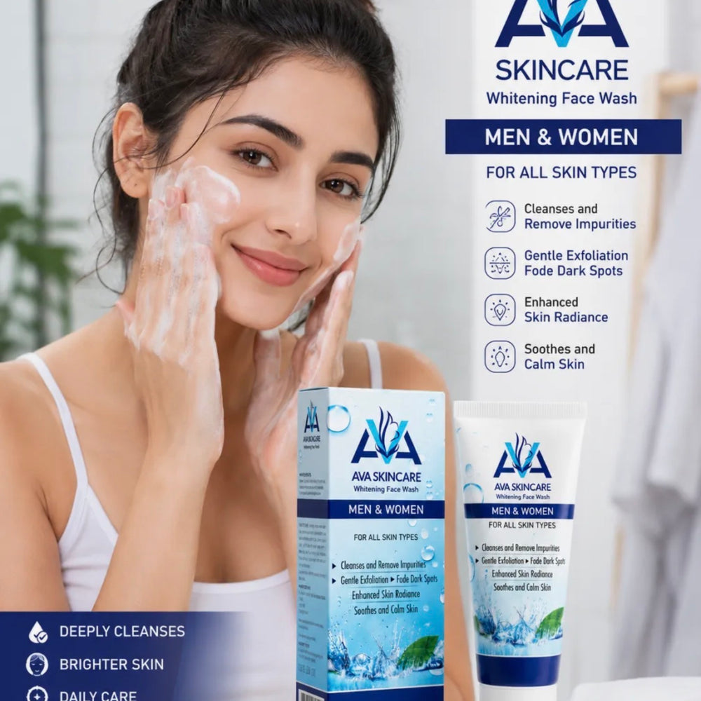 AVA Skincare Whitening Face Wash 100ml – Brightening Daily Facial Cleanser for Clear & Radiant Skin