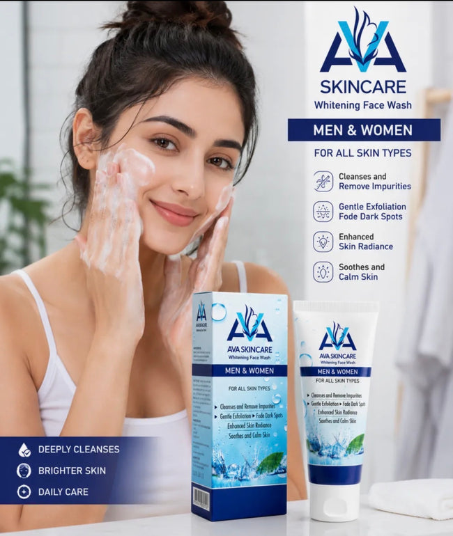 AVA Skincare Whitening Face Wash 100ml – Brightening Daily Facial Cleanser for Clear & Radiant Skin