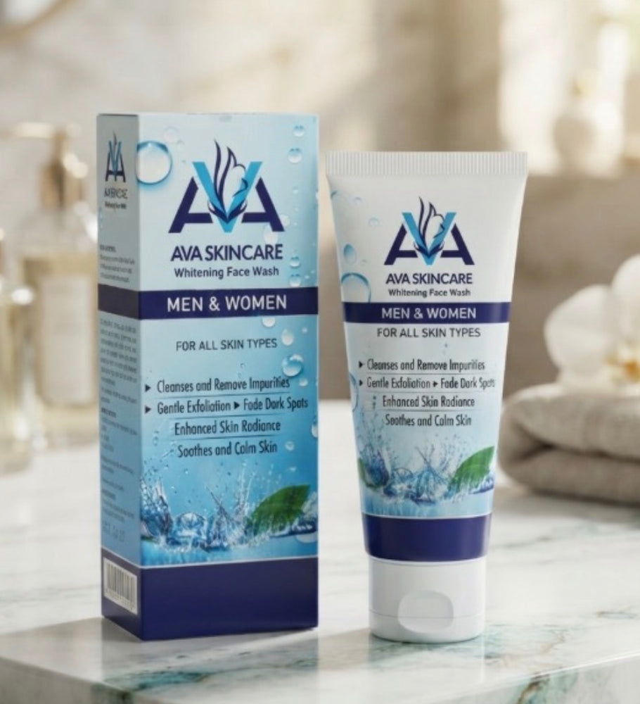 AVA Skincare Whitening Face Wash 100ml – Brightening Daily Facial Cleanser for Clear & Radiant Skin