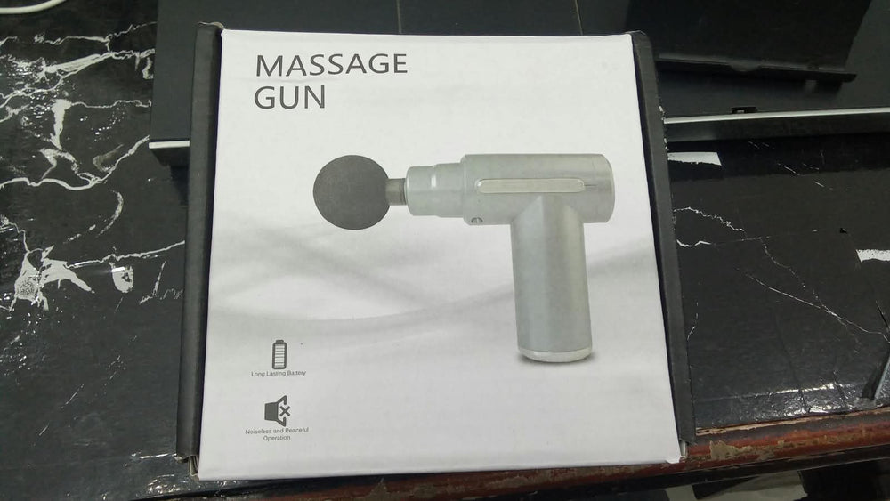 Smart Quiet Massage Gun – Deep Tissue Muscle Massager with 4 Interchangeable Heads for Athletes & Home Use
