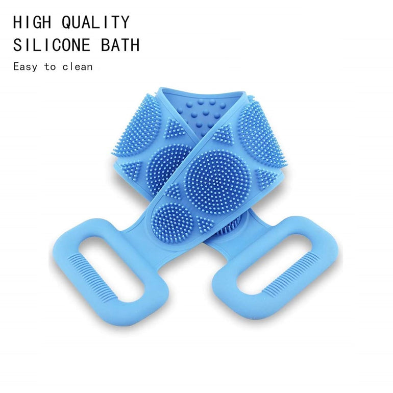 Silicone Back Scrubber for Shower – Exfoliating Body Brush with Long Handle for Deep Cleaning