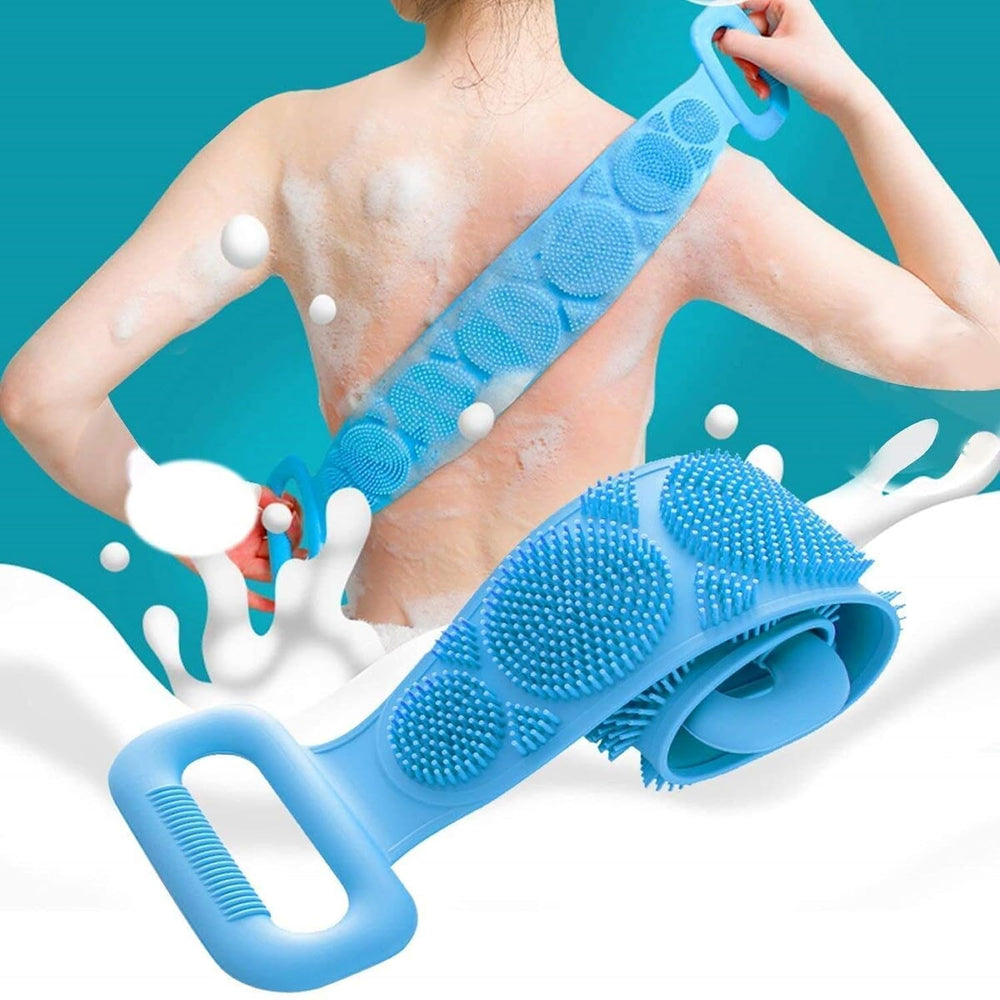 Silicone Back Scrubber for Shower – Exfoliating Body Brush with Long Handle for Deep Cleaning
