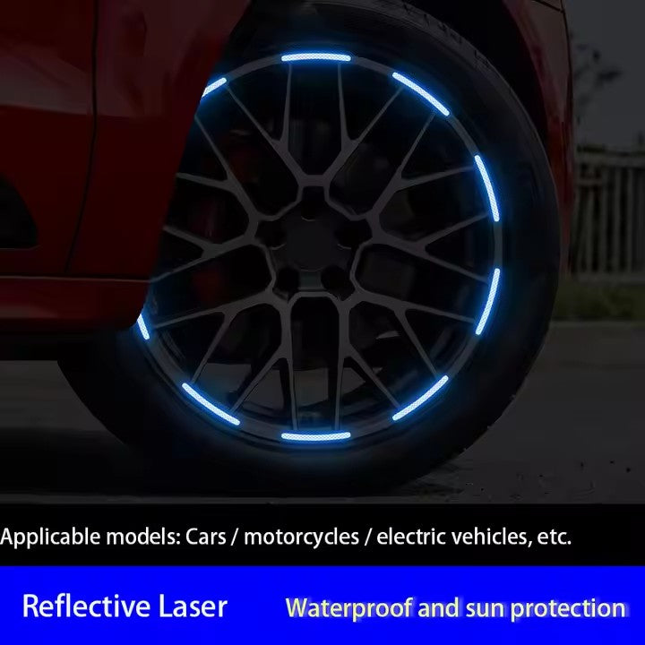 20PCS Luminous Car Wheel Rim Stickers – Reflective Glow Strips